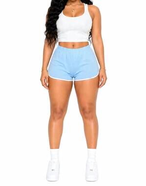 NEW JNK must be summer stretch dolphin trim shorts in denim blue